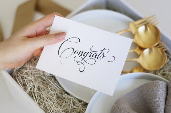 法人向けギフト事例 - メッセージカードをオリジナルでデザイン